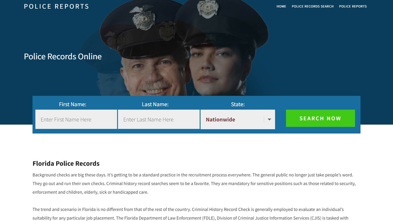Florida Police Records | Get Instant Reports On People